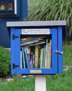 little free library in the front of the Bartle School, South Side