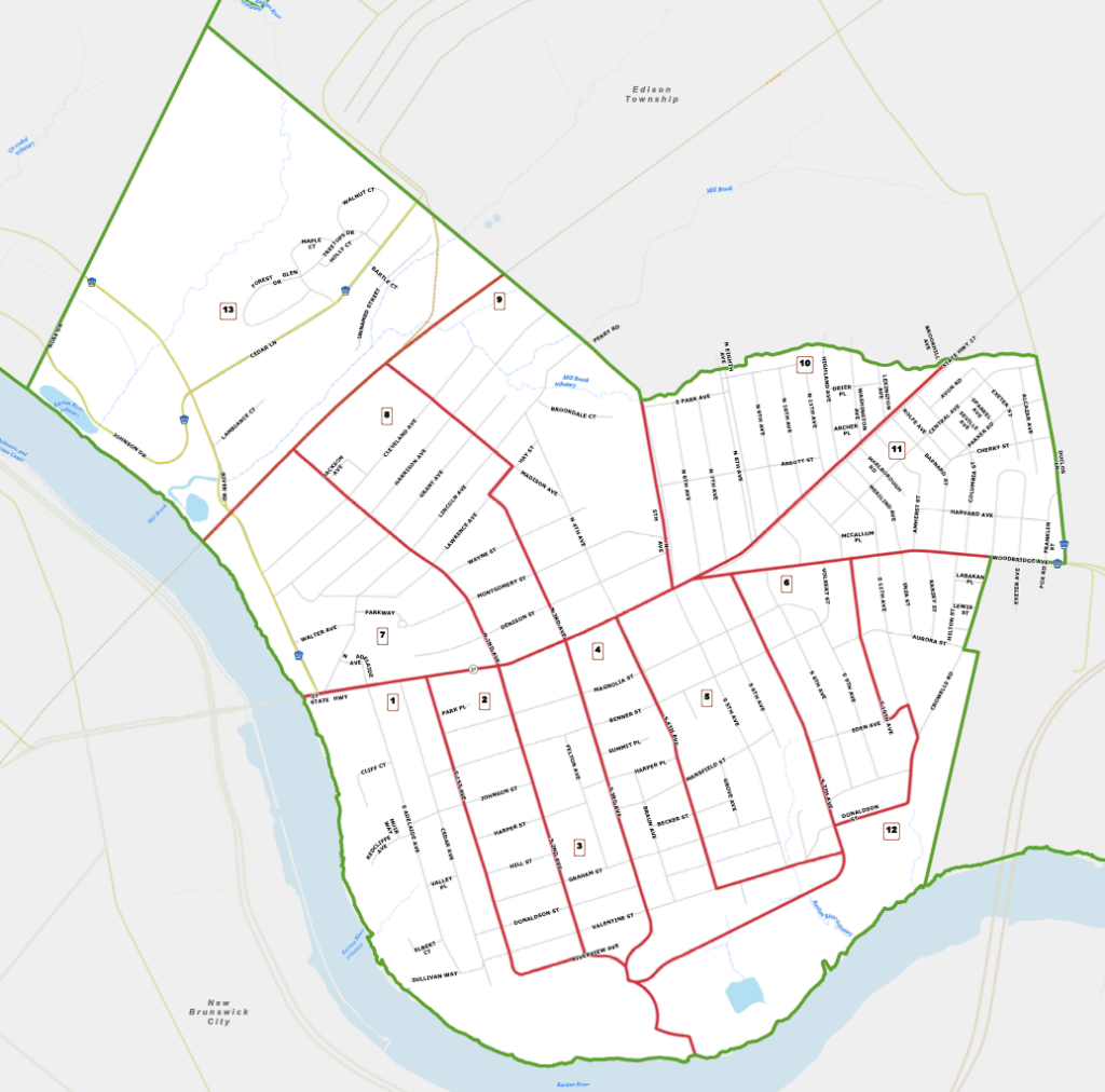 Highland Park voting districts