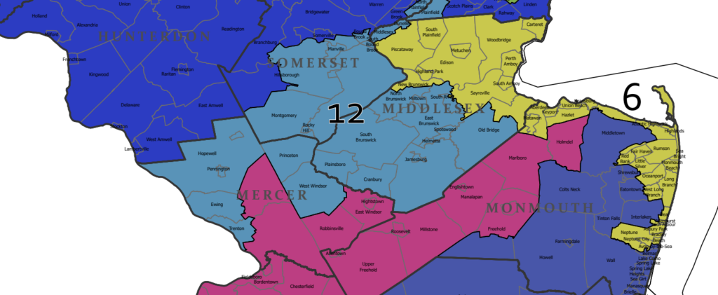 Middlesex County congressional districts map